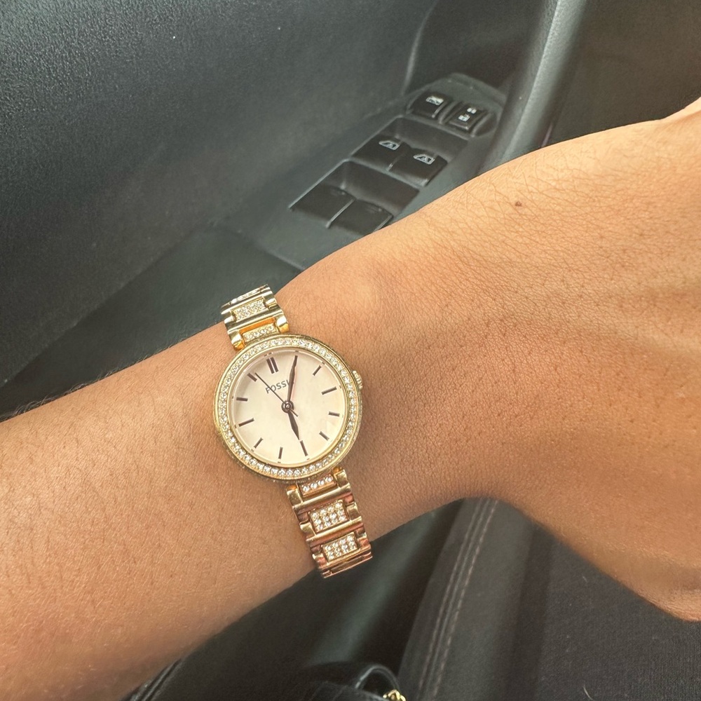 Fossil Women’s : Karli Three-Hand Rose Gold-Tone Stainless Steel Watch